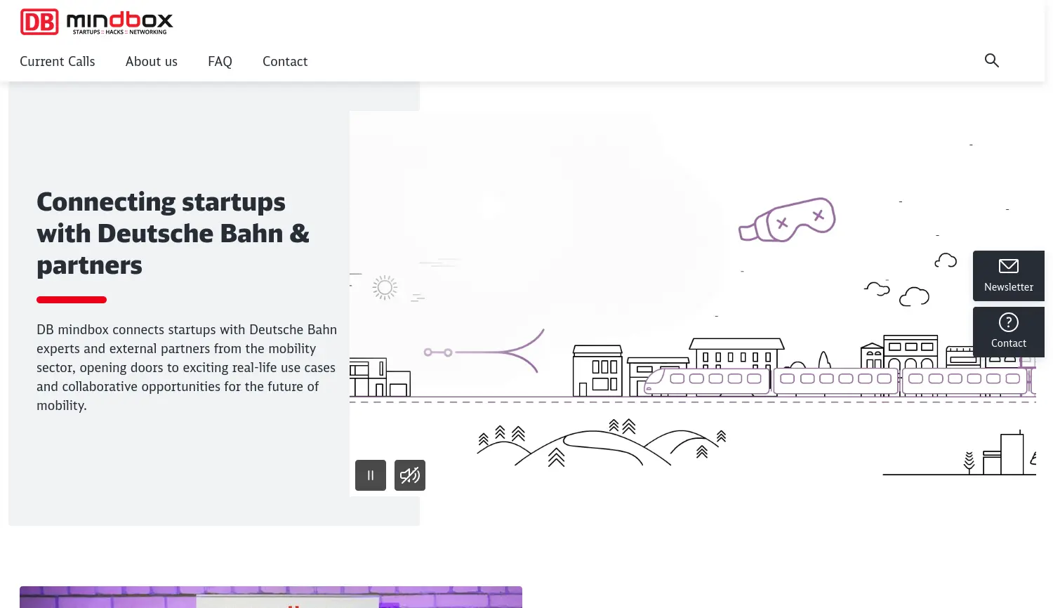 Website der Firma Deutsche Bahn AG