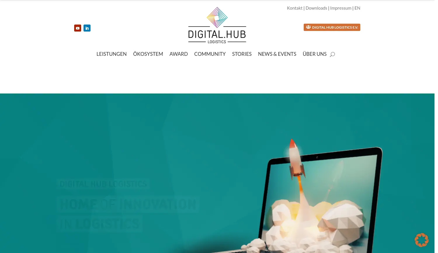Website der Firma Digital Hub Logistics e.V.