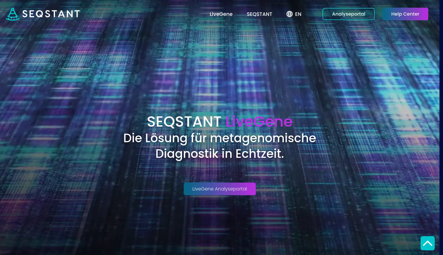 Website der Firma Seqstant GmbH