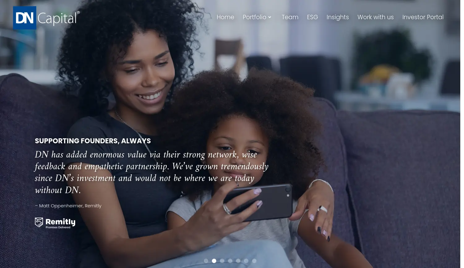 Website der Firma DN Capital (Germany) GmbH