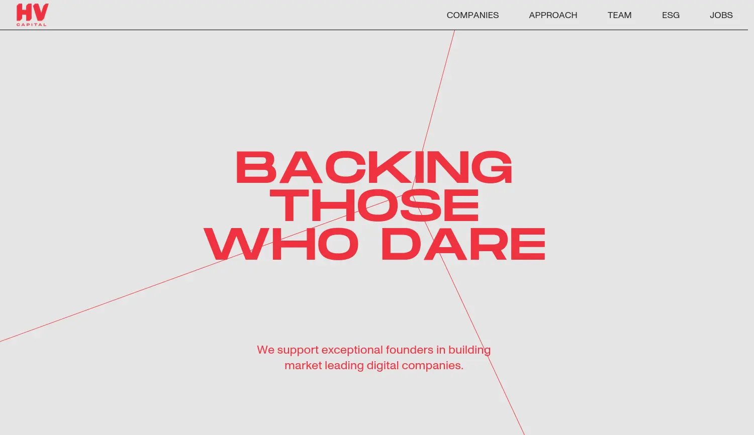 Website der Firma HV Capital