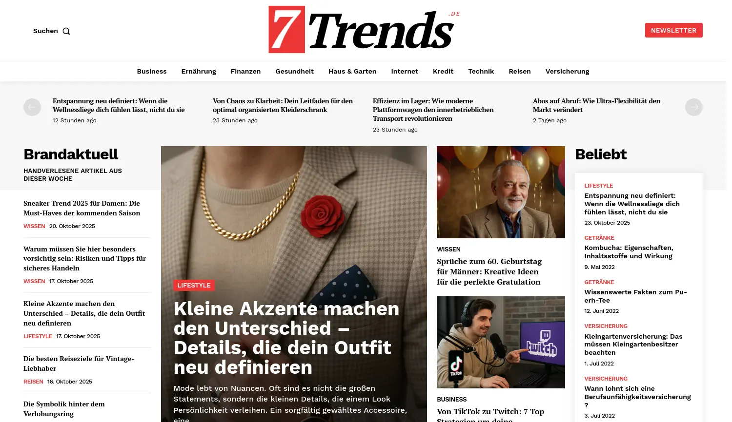 Website der Firma Traffx GmbH