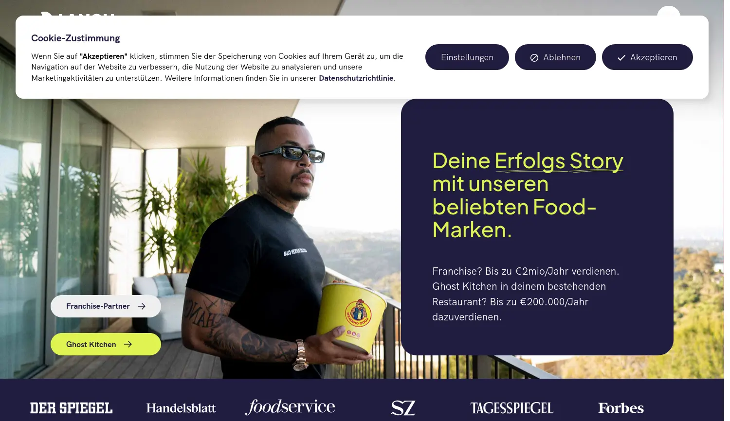 Website der Firma LANCH GmbH