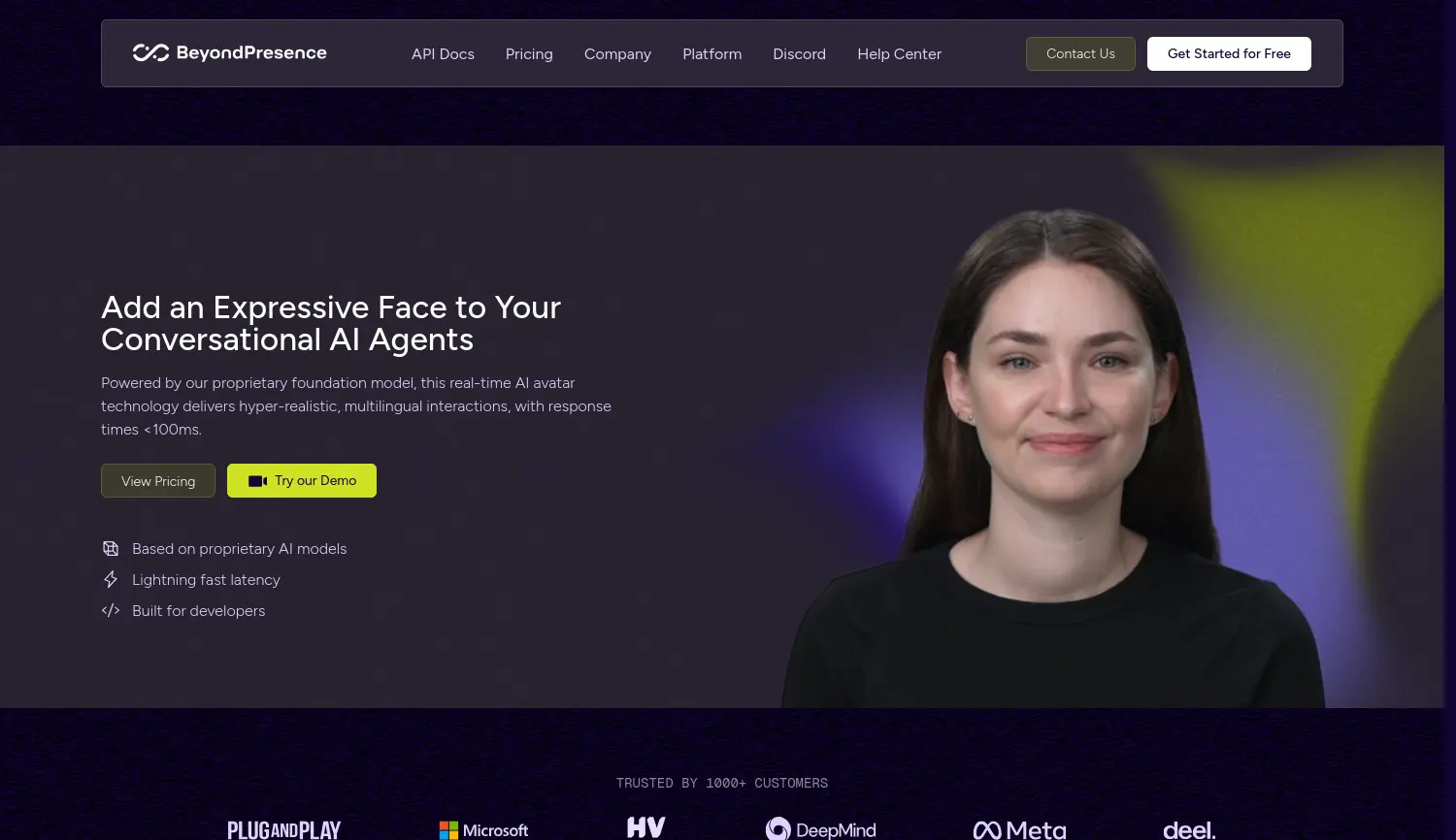 Website der Firma Beyond Presence GmbH