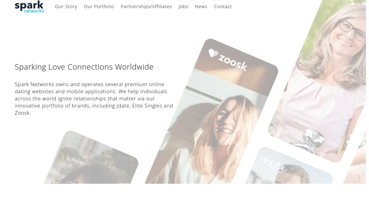 Website der Firma Spark Networks GmbH