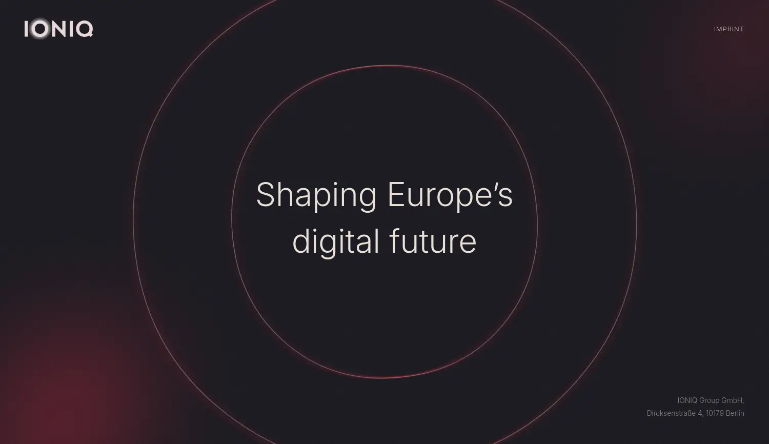 Website der Firma IONIQ Group GmbH
