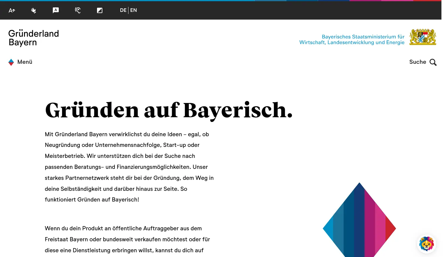 Website der Firma Bayerisches Staatsministerium für Wirtschaft, Landesentwicklung und Energie
