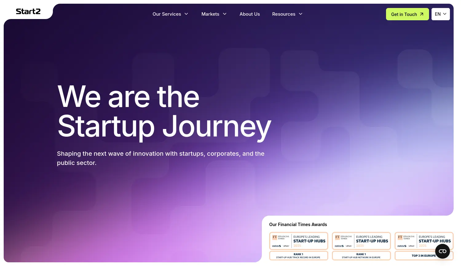 Website der Firma Start2 Group GmbH