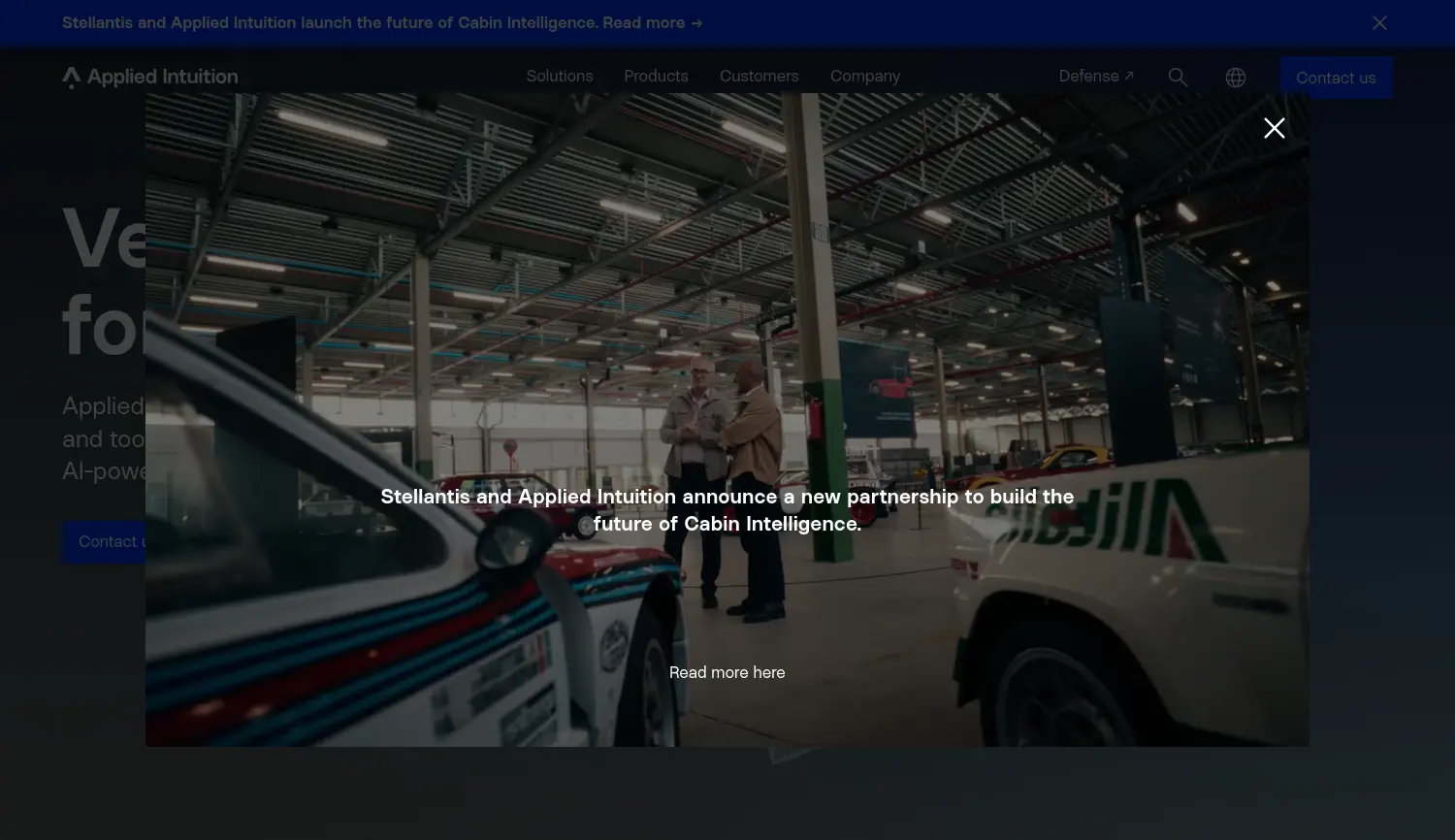 Website der Firma Applied Intuition