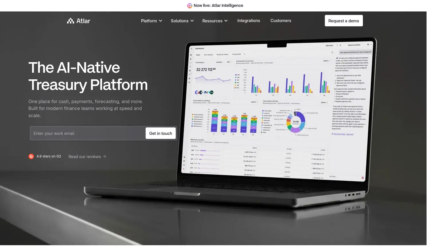 Website der Firma Atlar