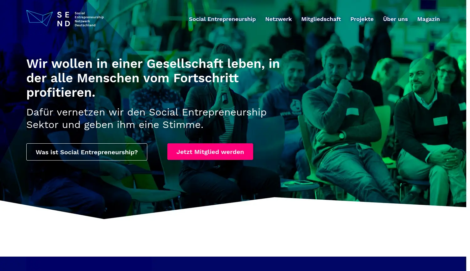 Website der Firma Social Entrepreneurship Netzwerk Deutschland e. V.