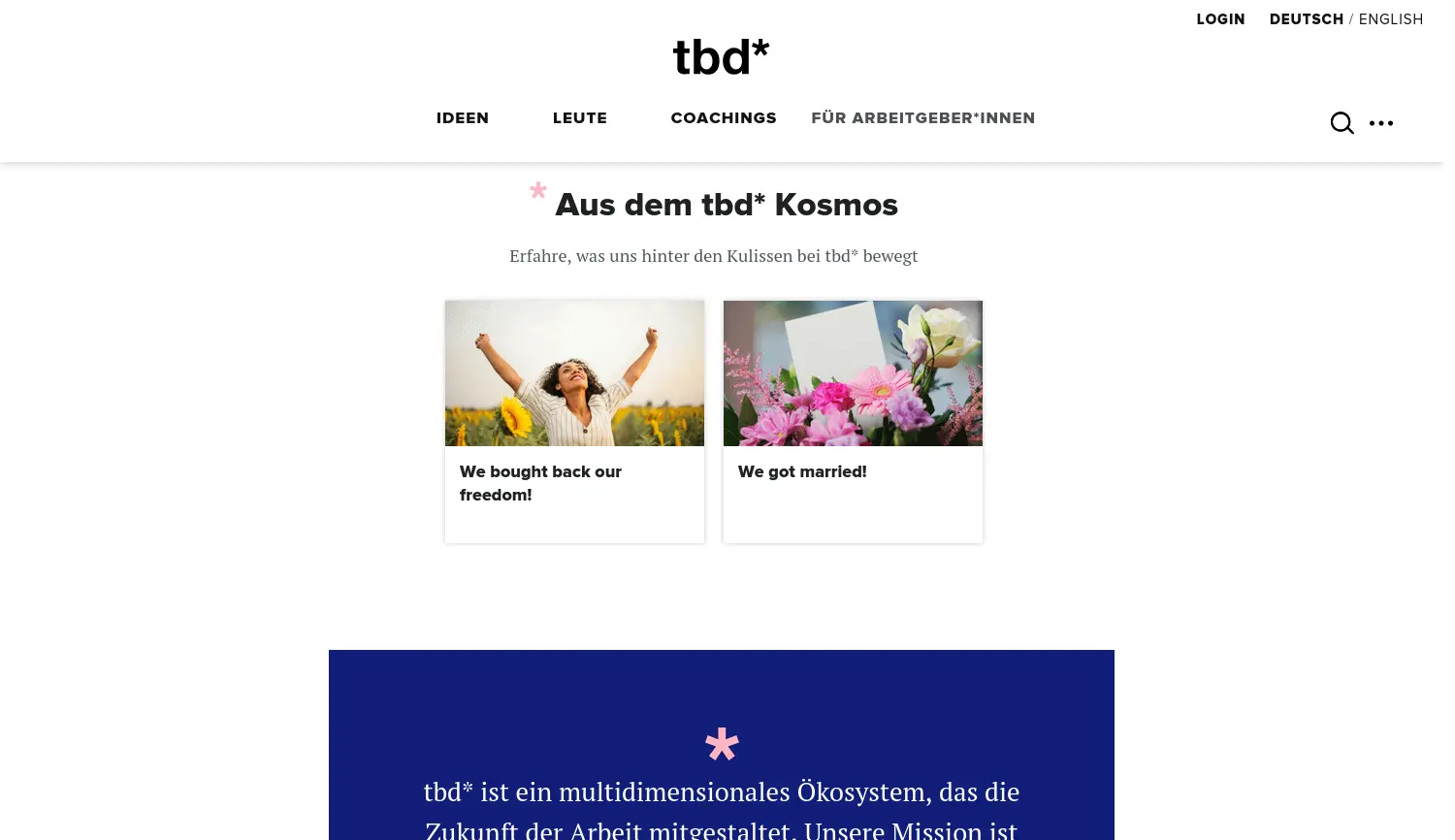 Website der Firma The Changer GmbH