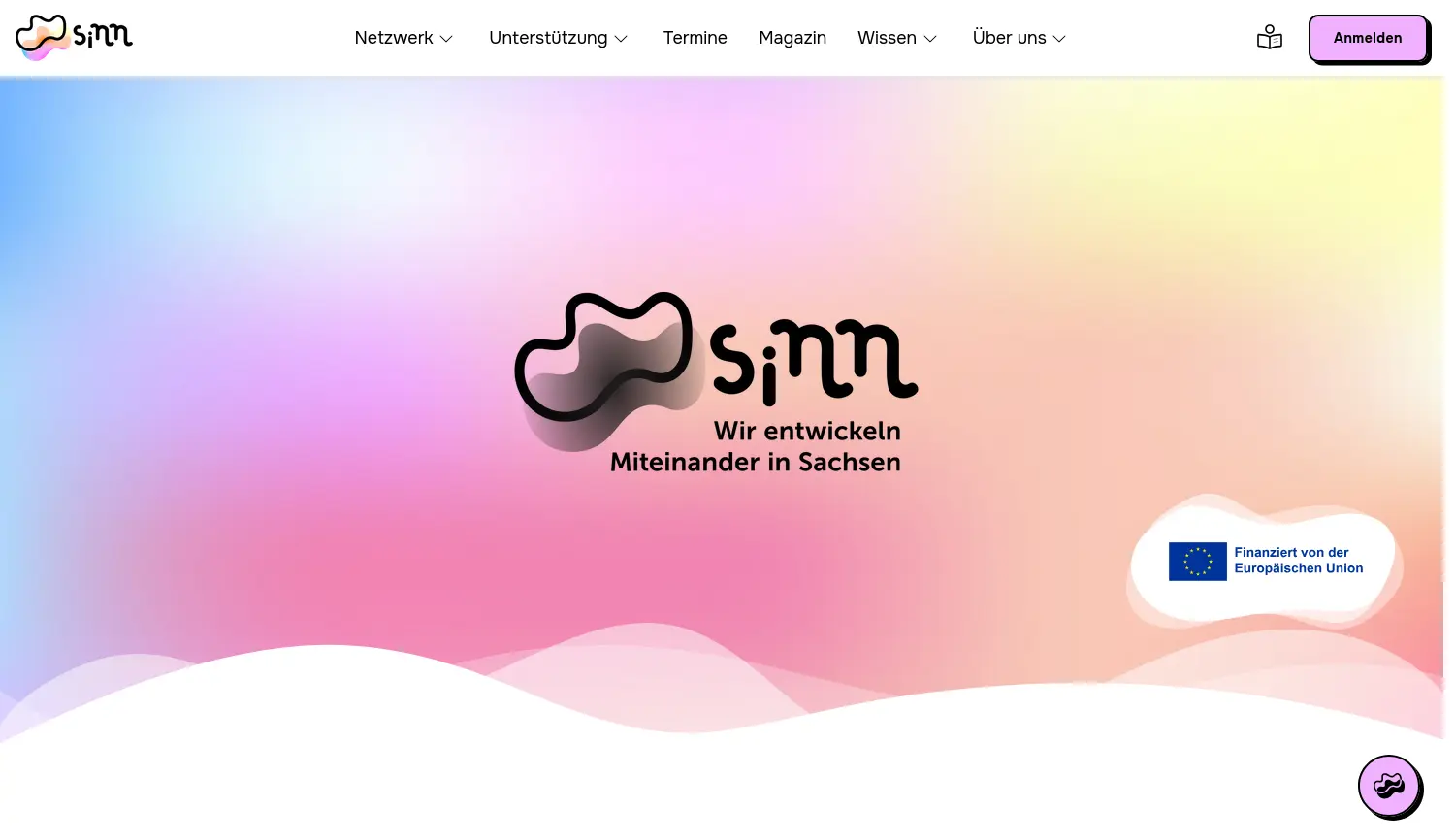 Website der Firma Zukunftsplattform für soziale Innovationen SINN (Konsortialprojekt)