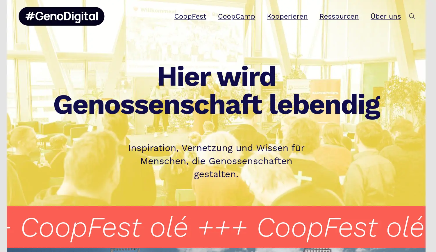 Website der Firma Genossenschaften digital