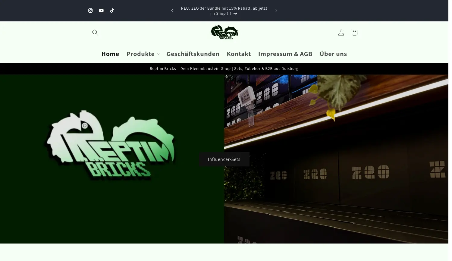 Website der Firma Reptim-Bricks Inhaber Sebastian Haase