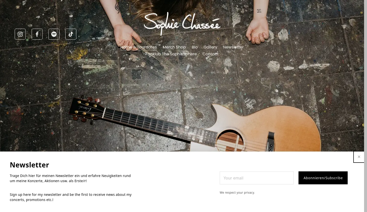 Website der Firma Sophie Chassée