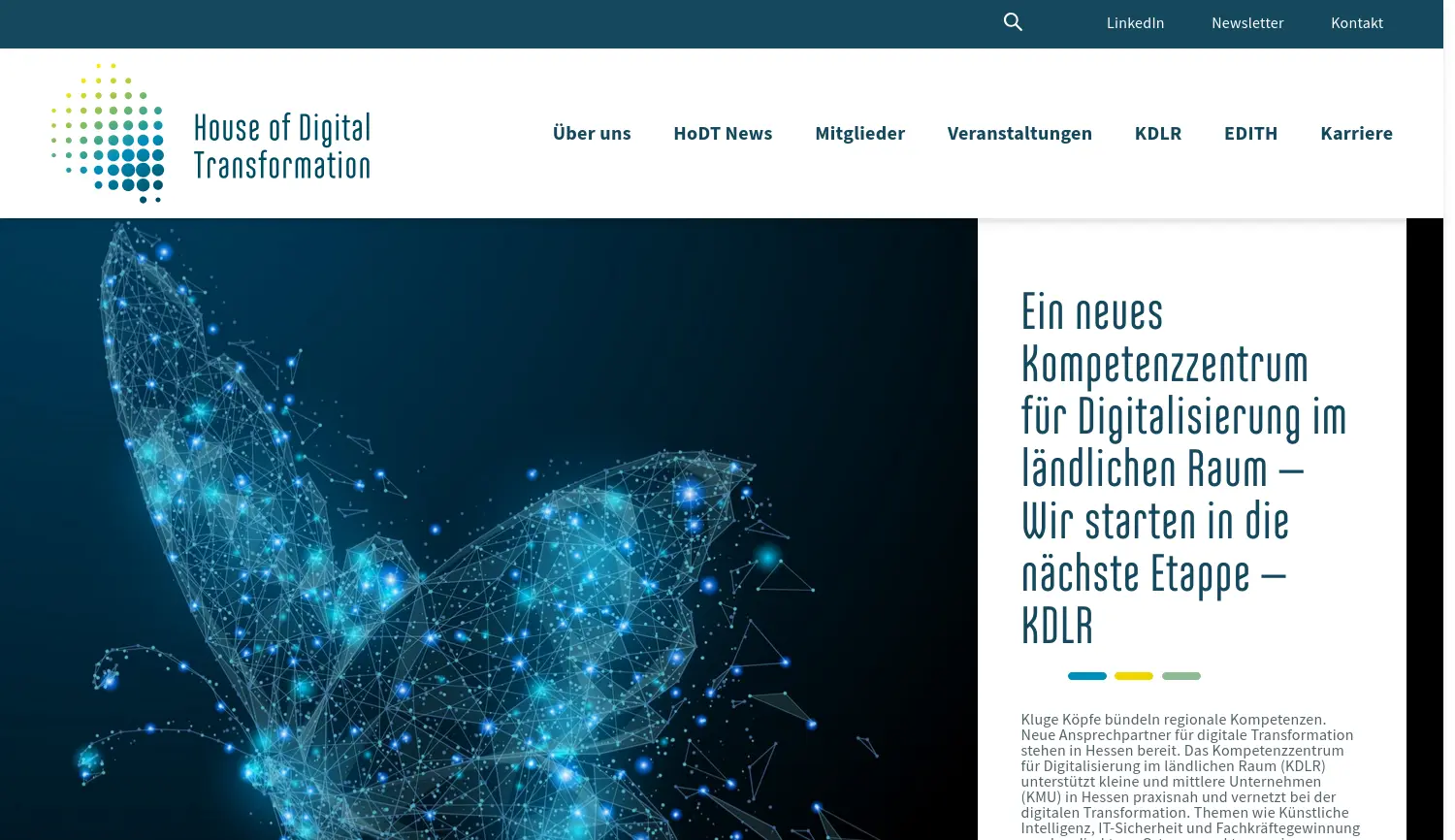 Website der Firma House of Digital Transformation e.V.