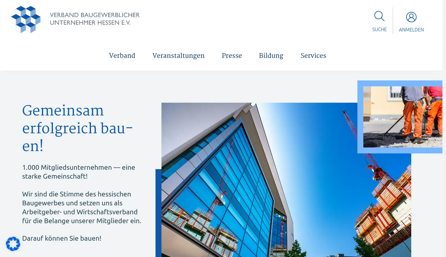 Website der Firma Verband baugewerblicher Unternehmer Hessen e.V.