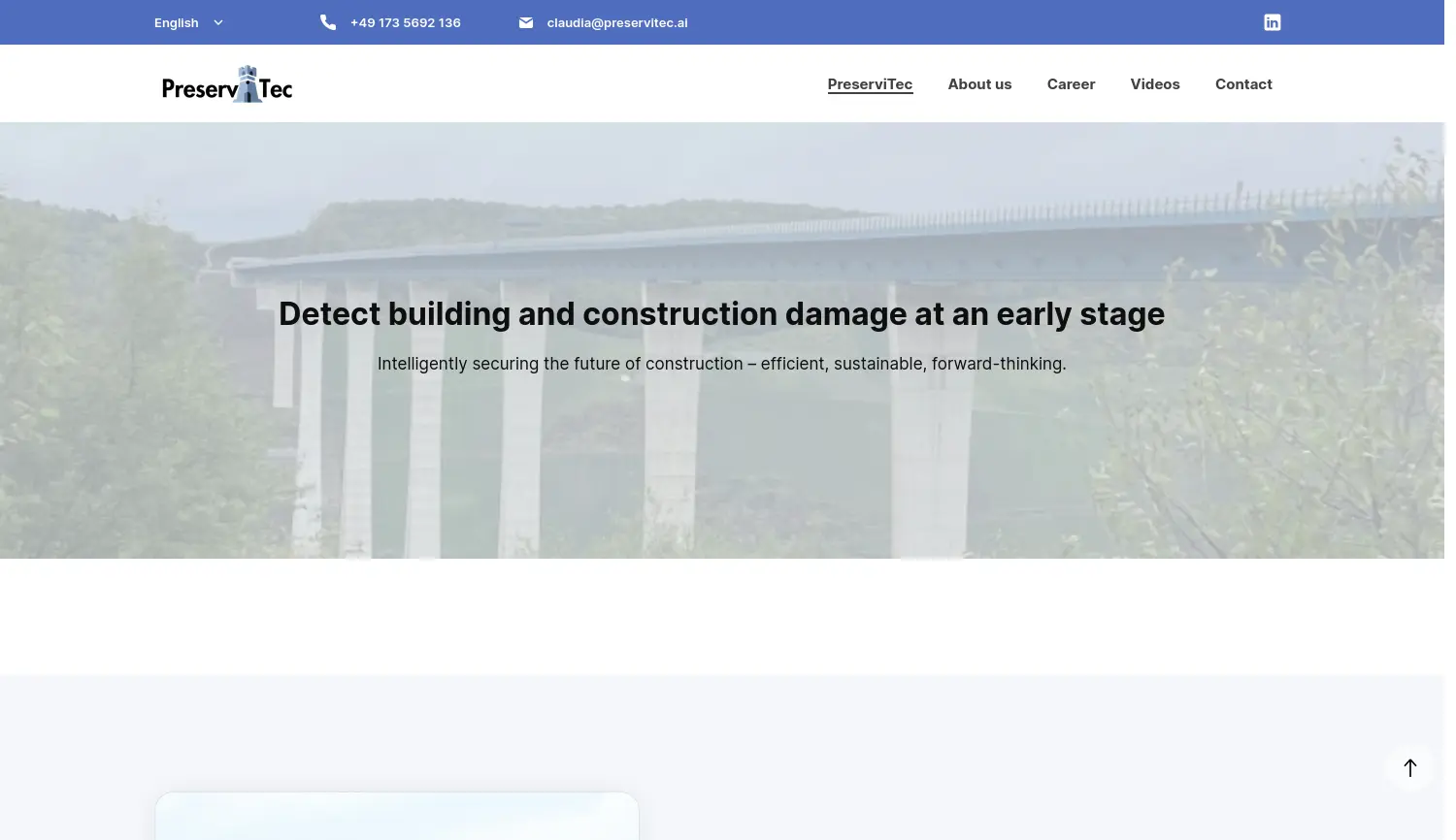 Website der Firma PreserviTec GmbH