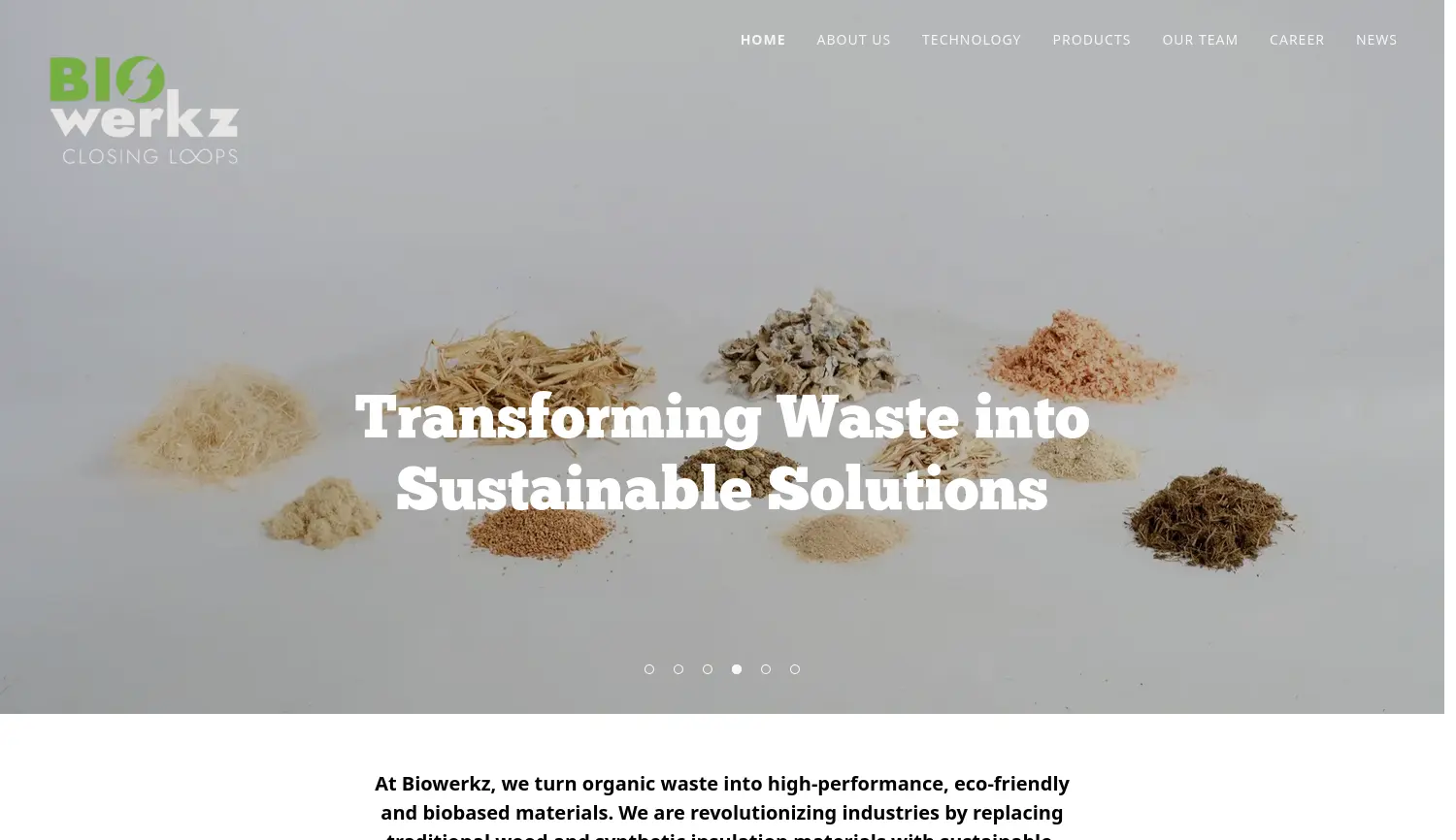 Website der Firma Biowerkz GmbH