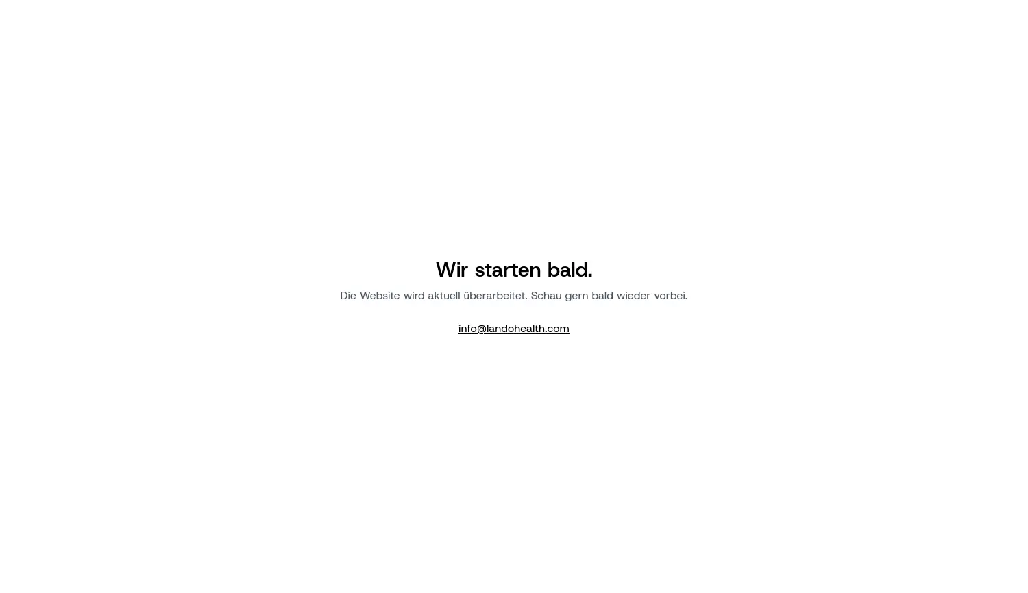 Website der Firma Lando Health GmbH