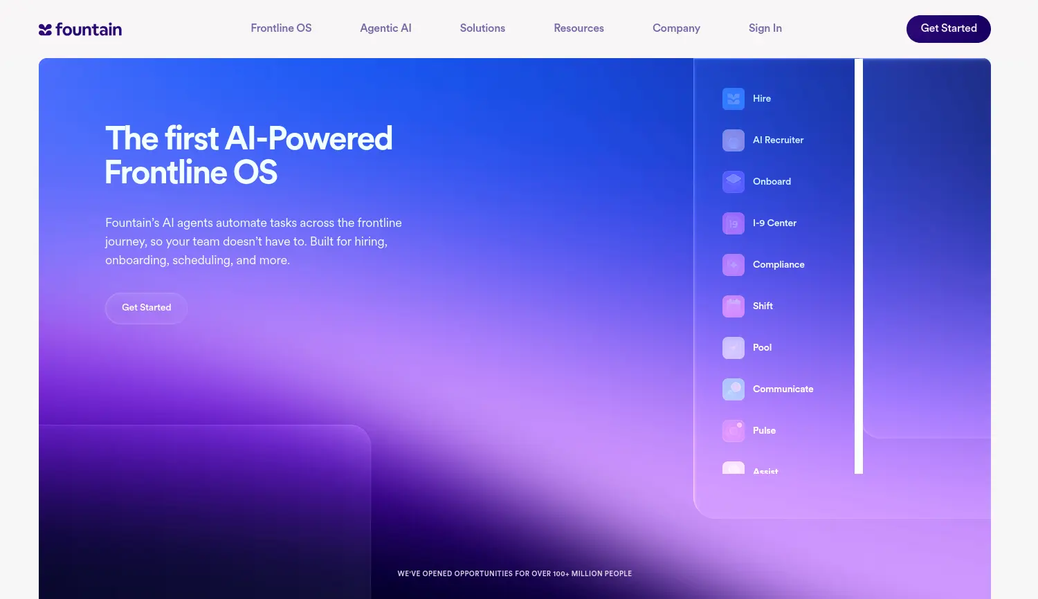 Website der Firma Fountain