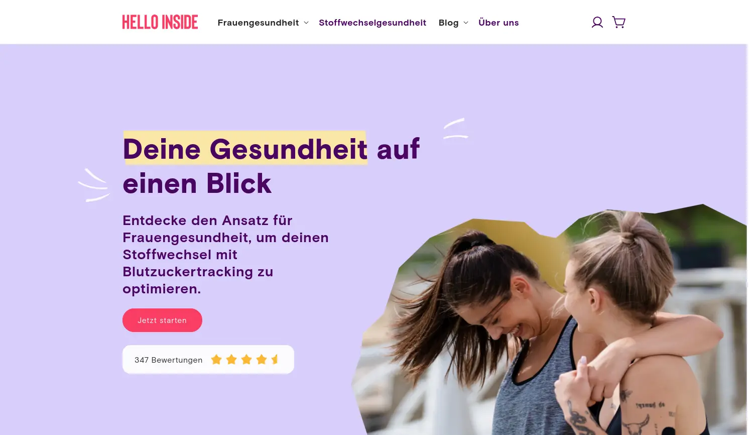 Website der Firma Roots Health GmbH