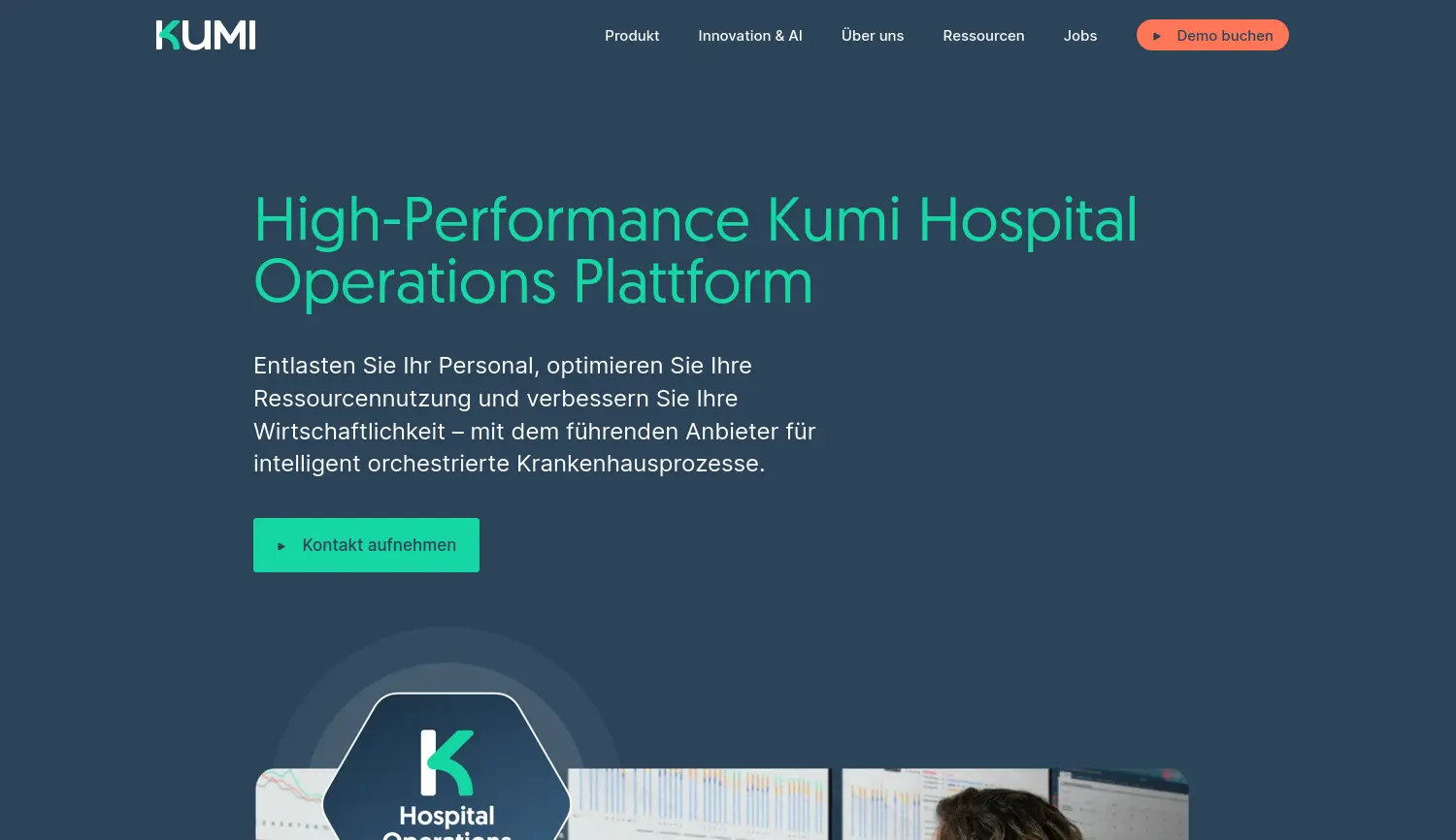 Website der Firma Kumi Health GmbH