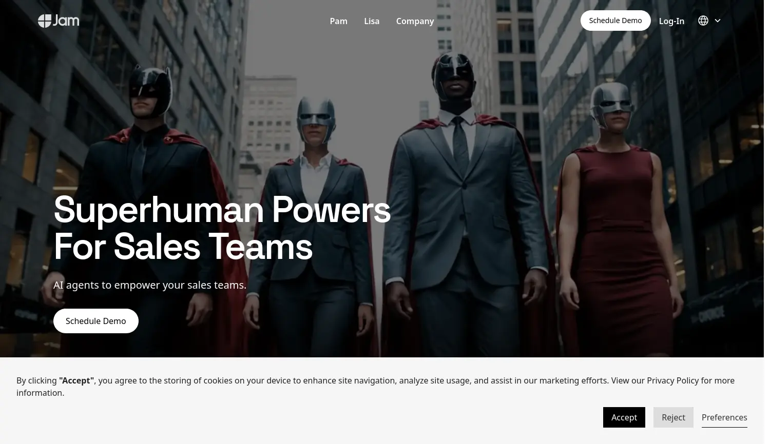 Website der Firma Jam Technologies GmbH