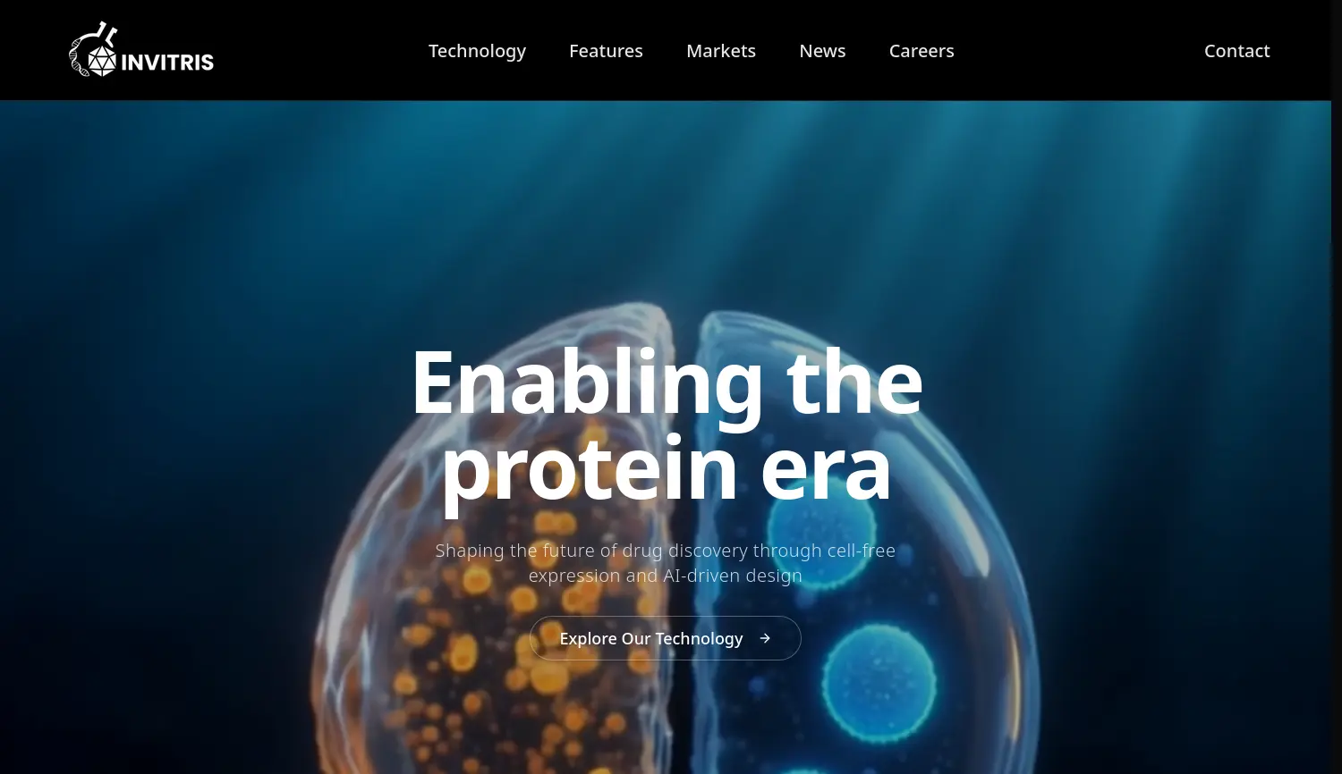 Website der Firma Invitris GmbH