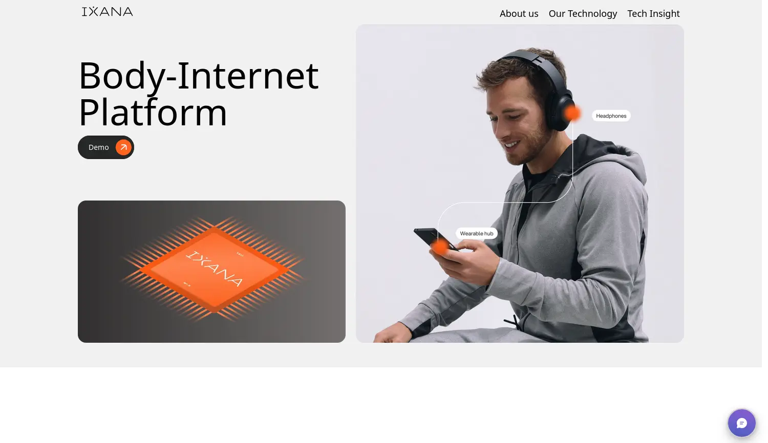 Website der Firma Ixana