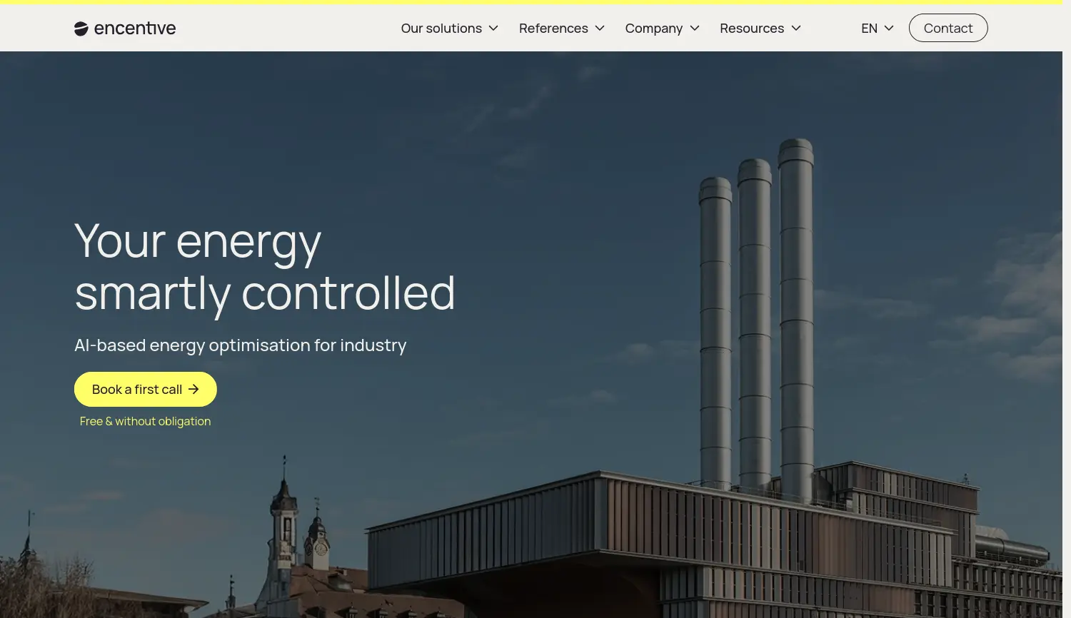 Website der Firma encentive GmbH