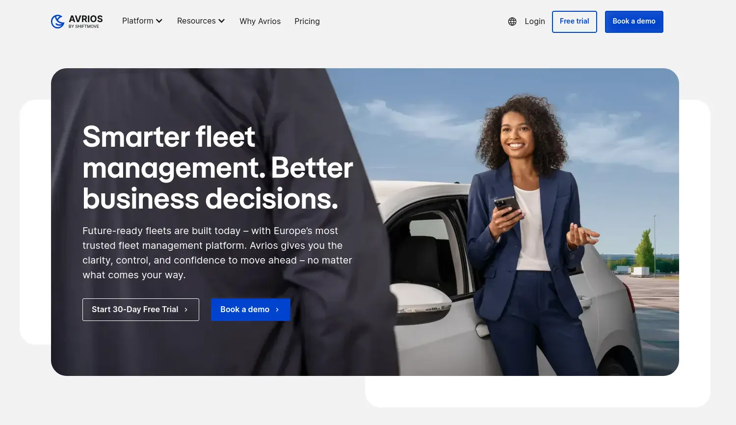 Website der Firma Avrios International AG