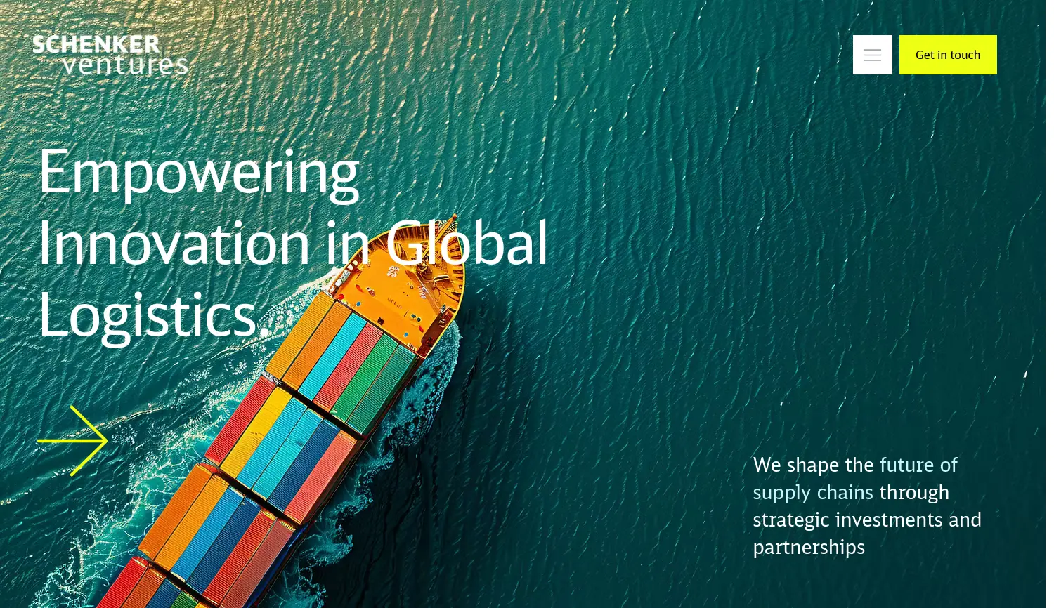 Website der Firma Schenker AG