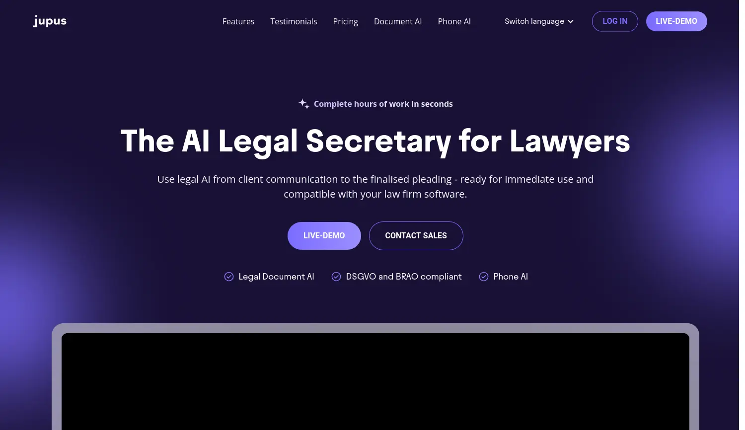 Website der Firma JUPUS GmbH
