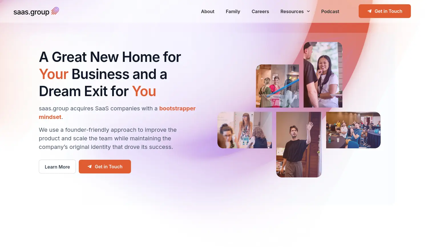 Website der Firma SaaS.group GmbH