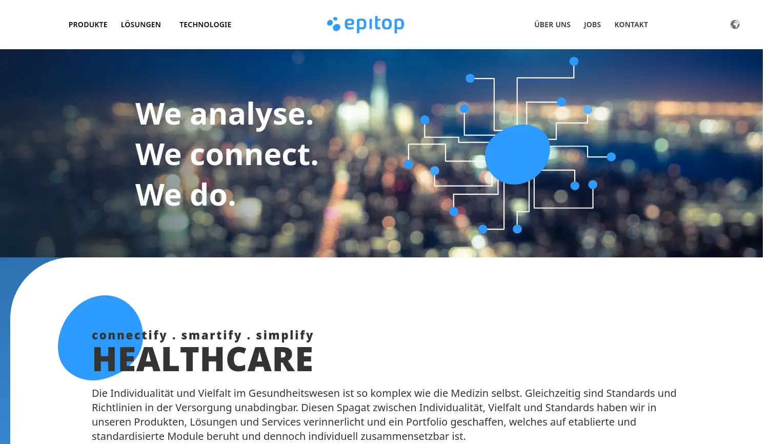 Website der Firma epitop GmbH