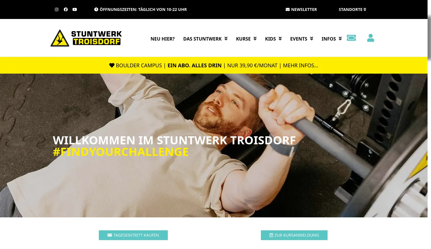 Website der Firma Stuntwerk Troisdorf GmbH
