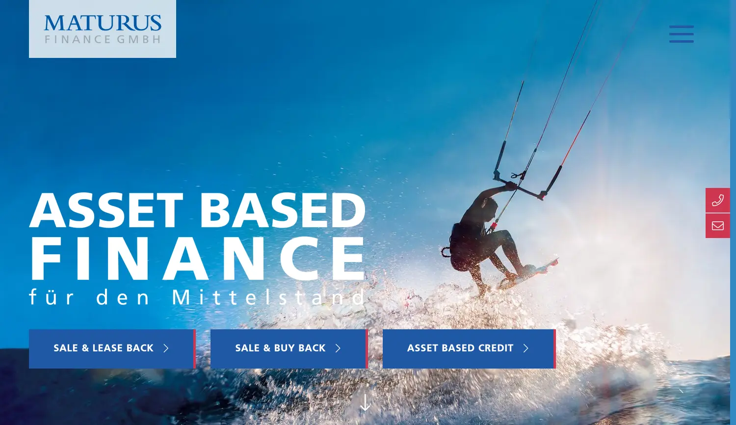 Website der Firma Maturus Finance GmbH