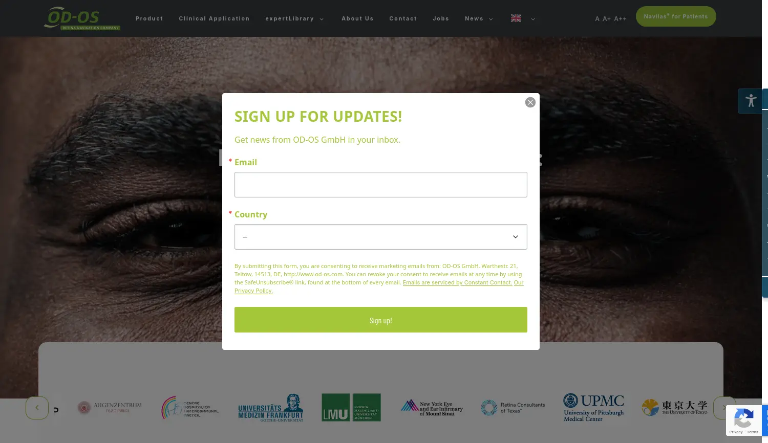 Website der Firma OD-OS GmbH