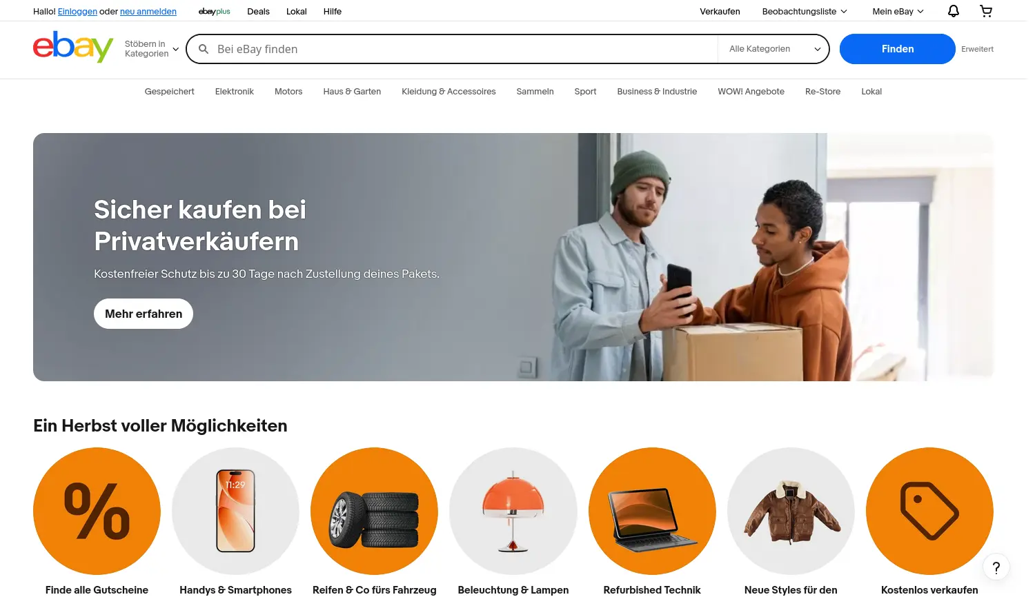 Website der Firma eBay GmbH