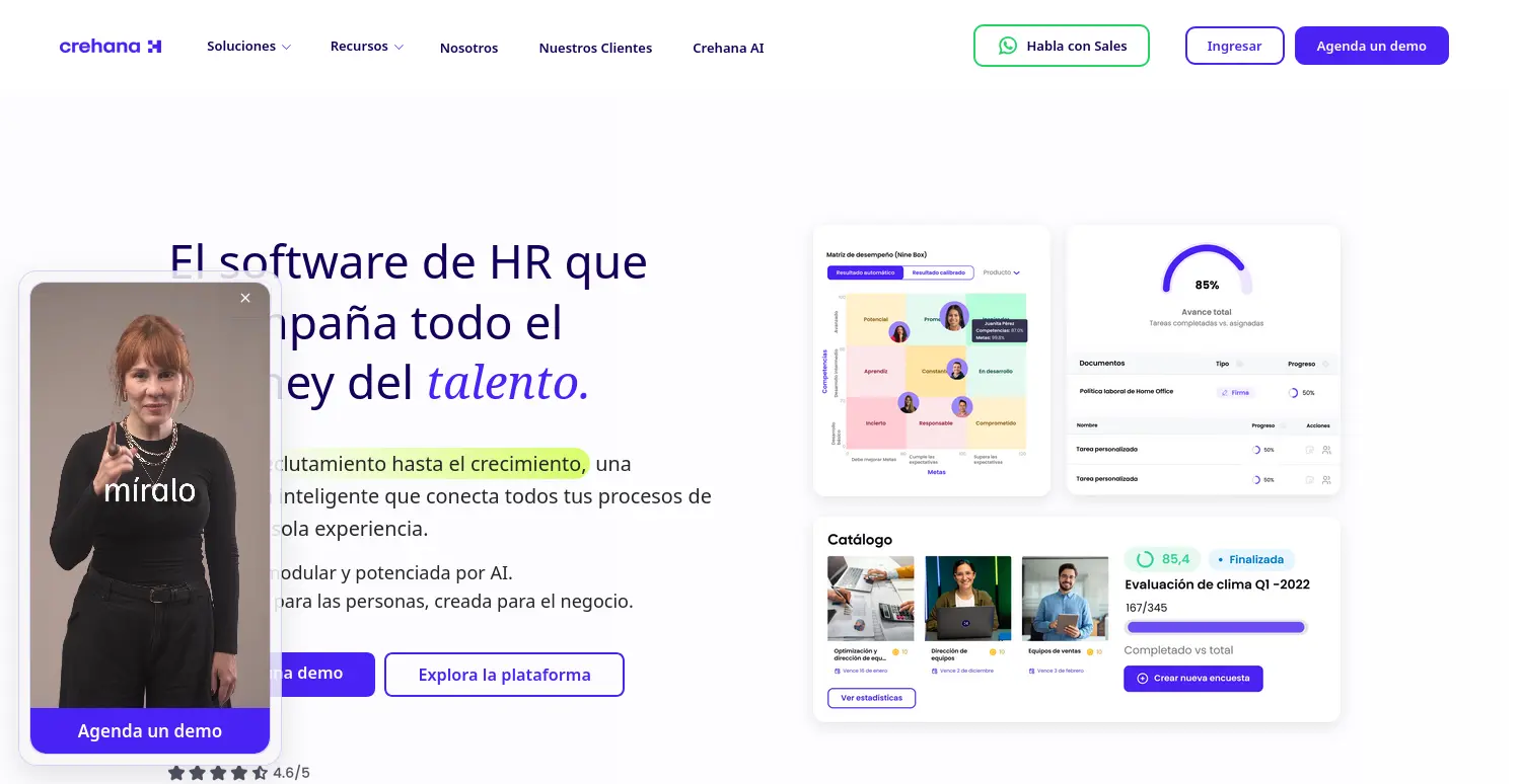 Website der Firma Crehana