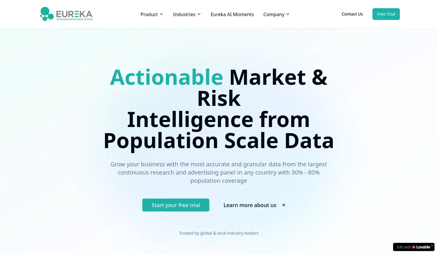 Website der Firma Eureka AI