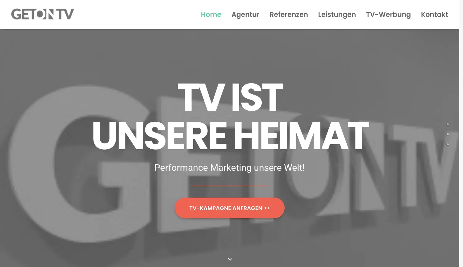 Website der Firma beech media GmbH