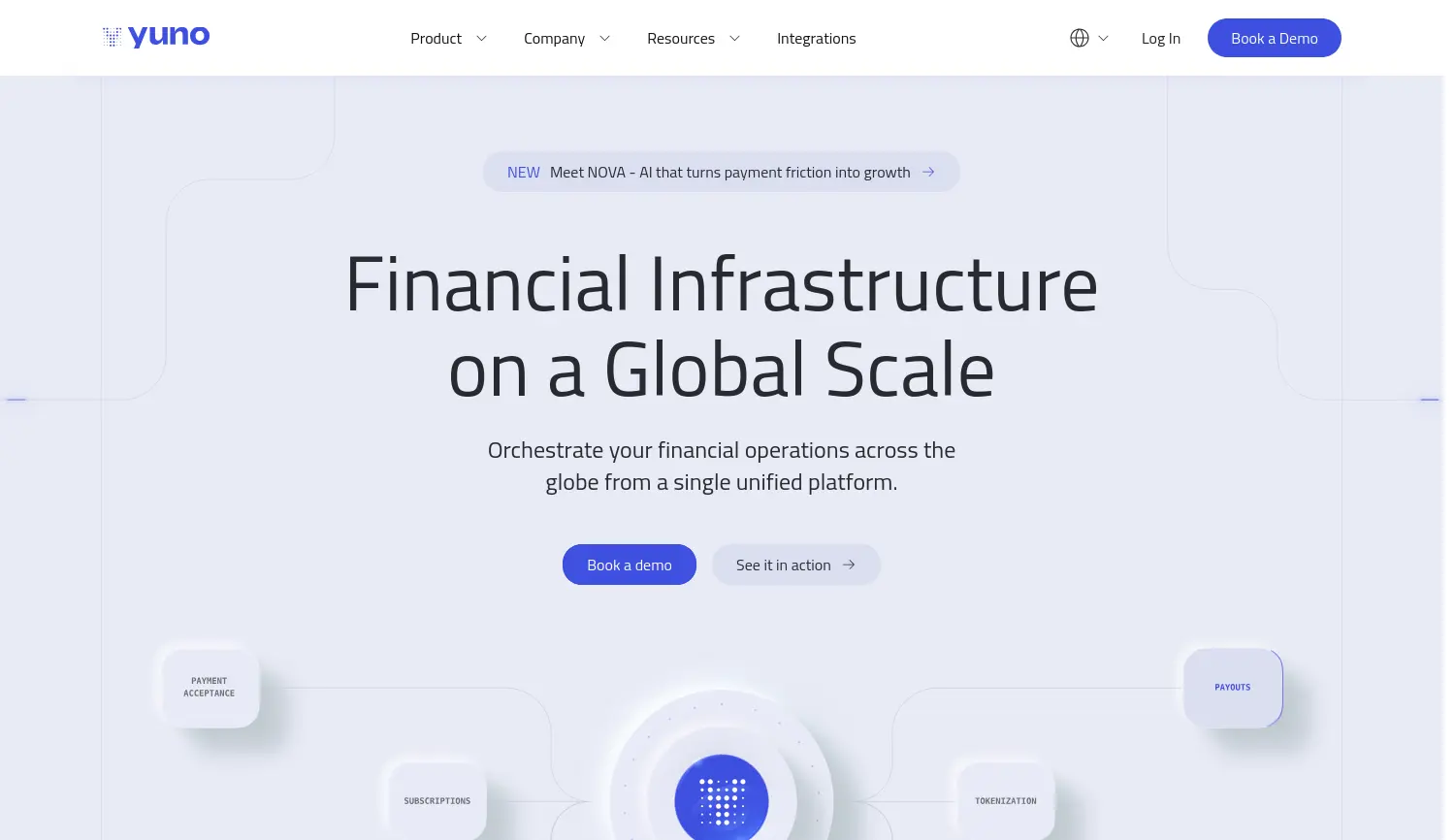 Website der Firma Yuno