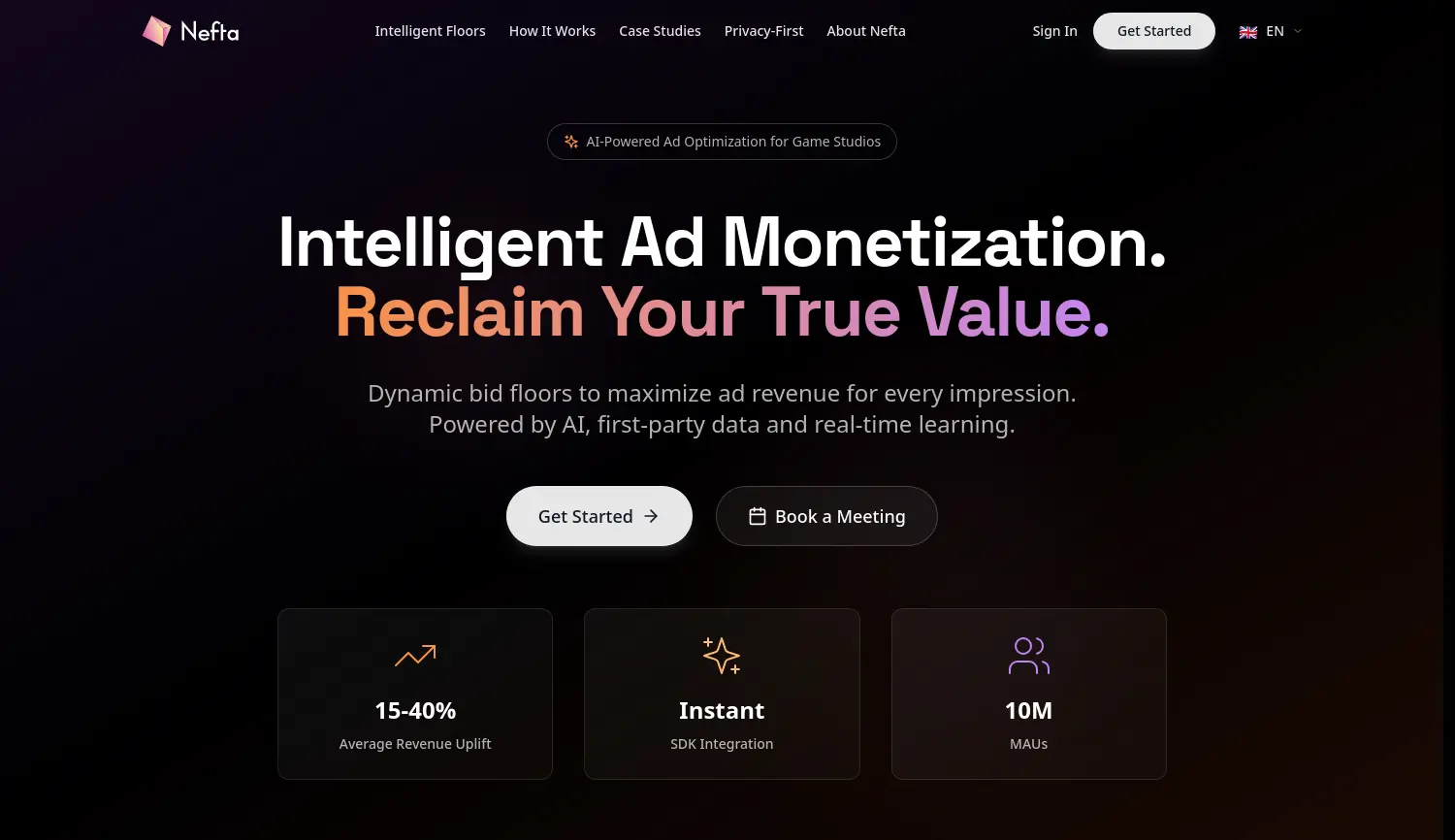 Website der Firma Nefta