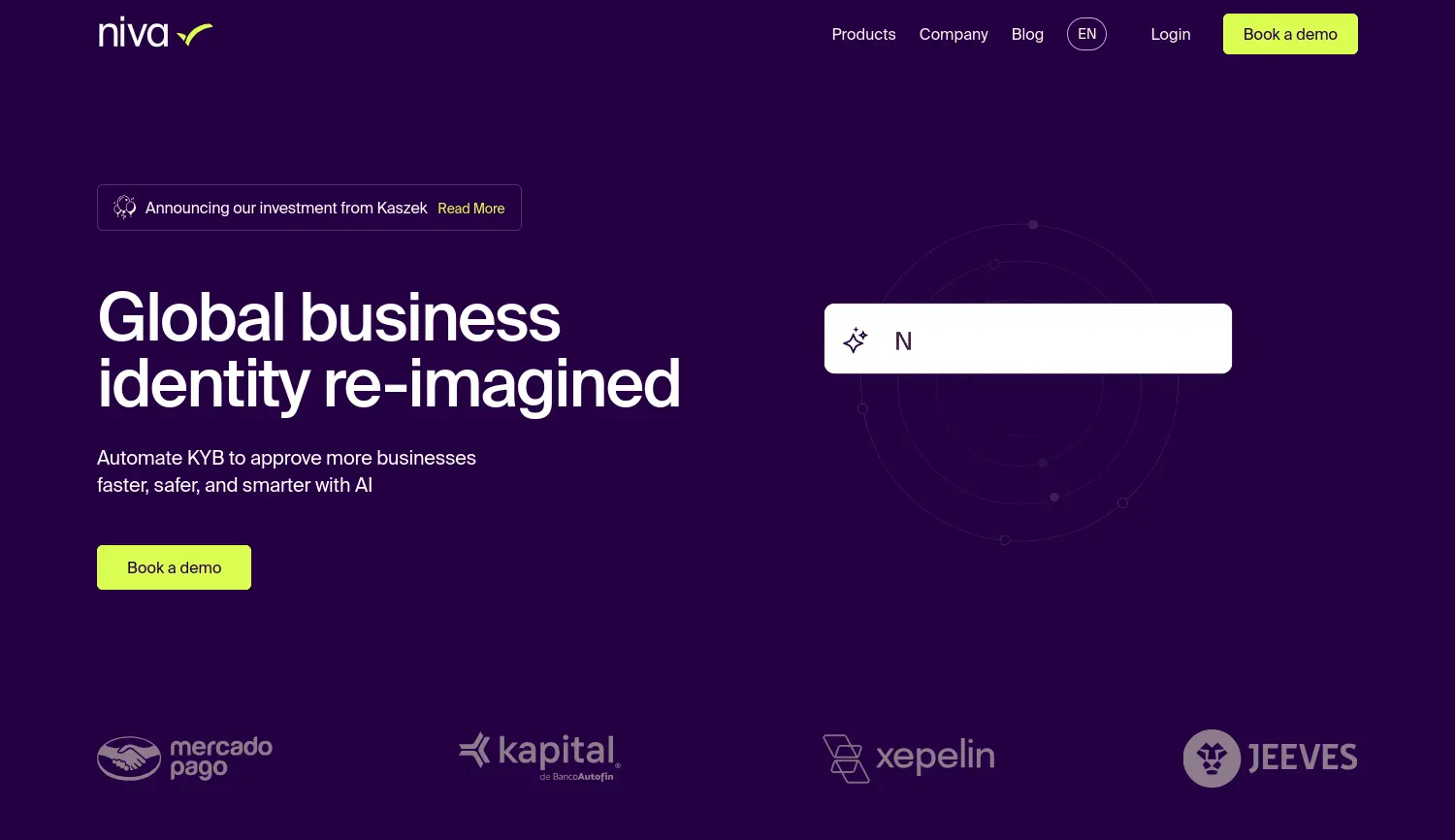 Website der Firma Niva Technologies Inc.