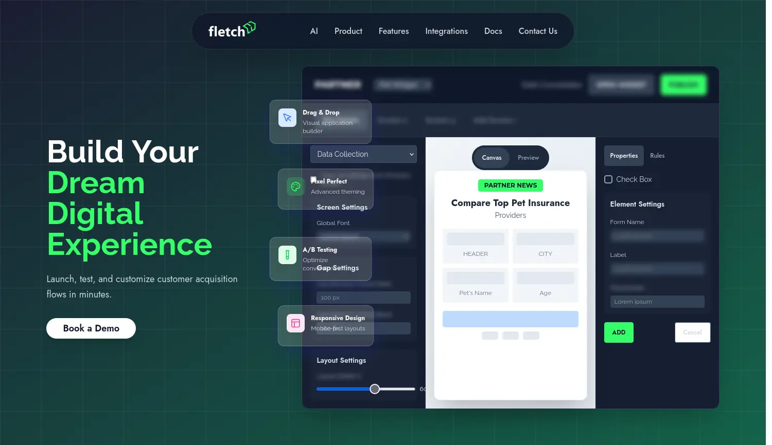 Website der Firma Fletch Technologies Inc.