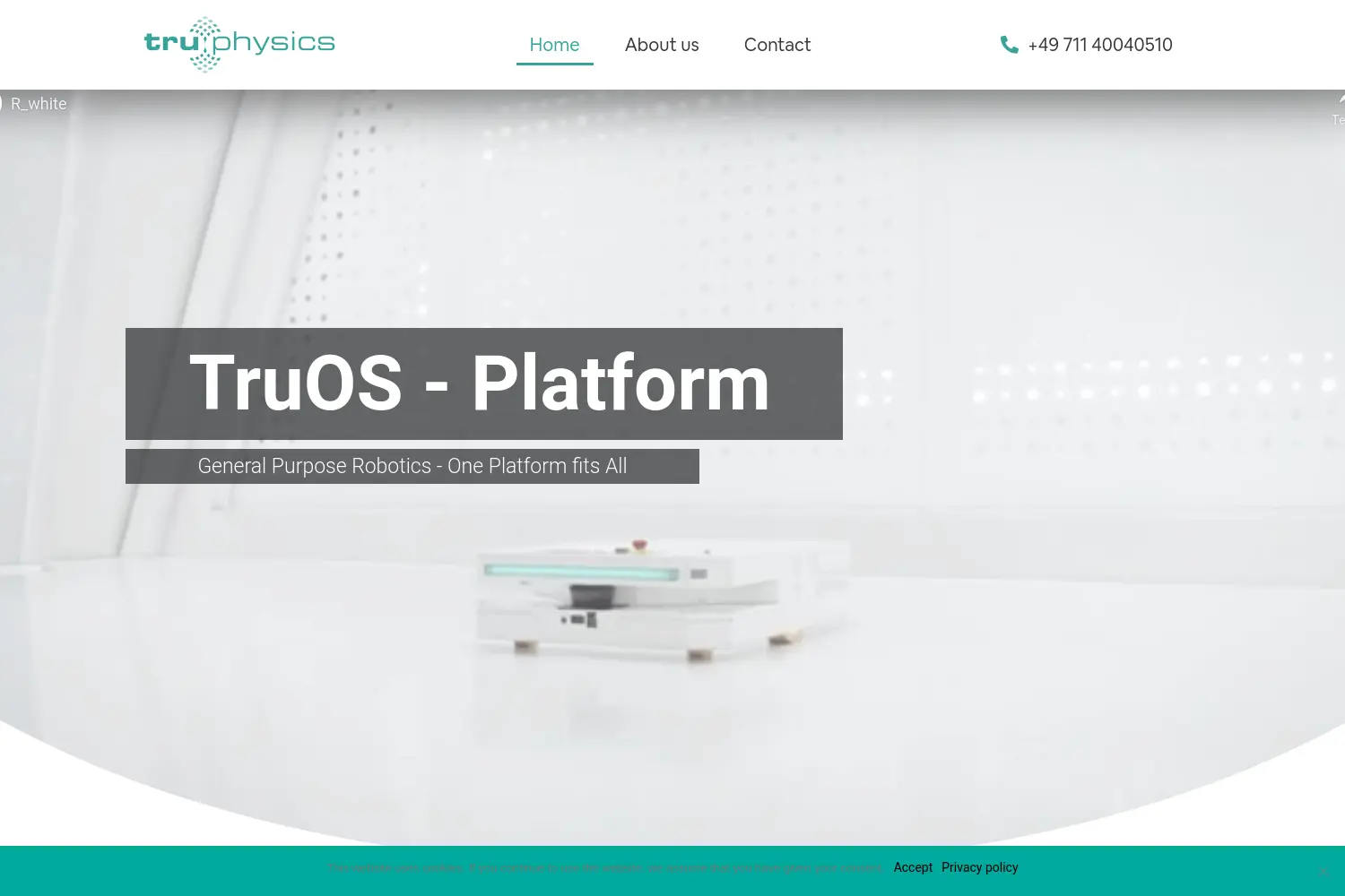 Website der Firma TruPhysics GmbH