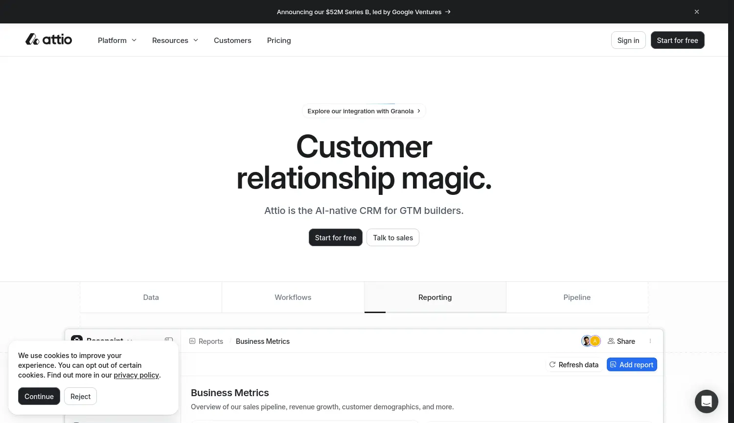 Website der Firma Attio Ltd.